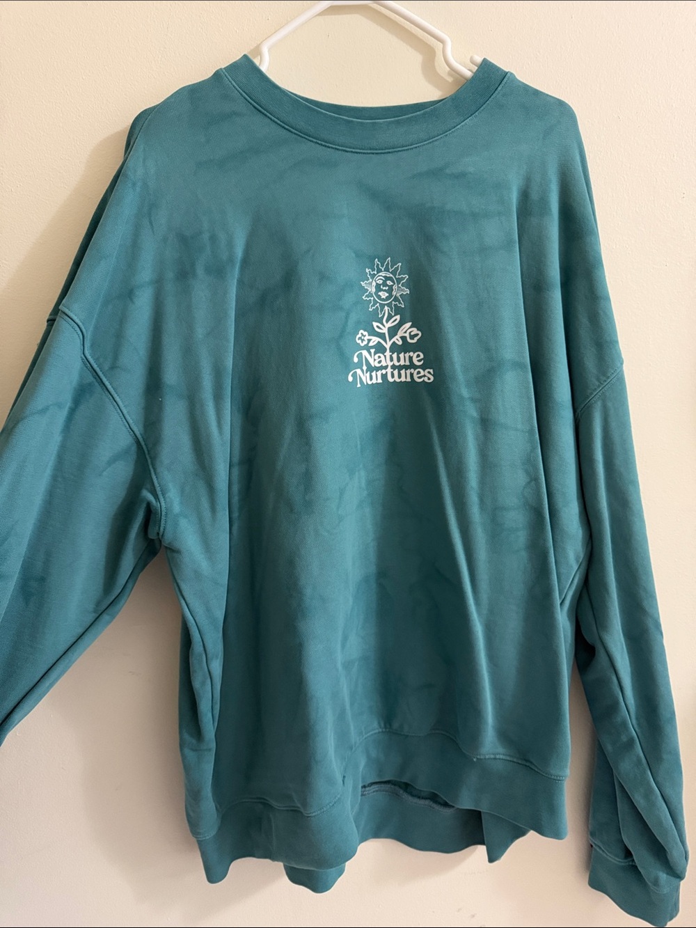 Levi's Teal Green Crewneck Sweatshirt with Nature Nurtures Graphic